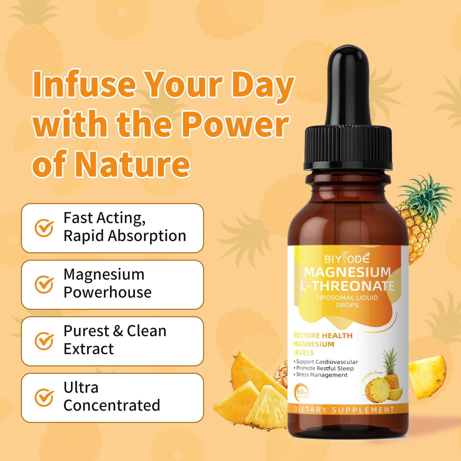 Biyode Magnesium L-Threonate Liquid Drops