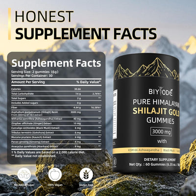 Biyode Pure Himalayan Shilajit Gummies