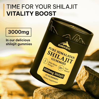 Elementafill Pure Shilajit Gummies For Men And Women | 45 Gummies Per Bottle