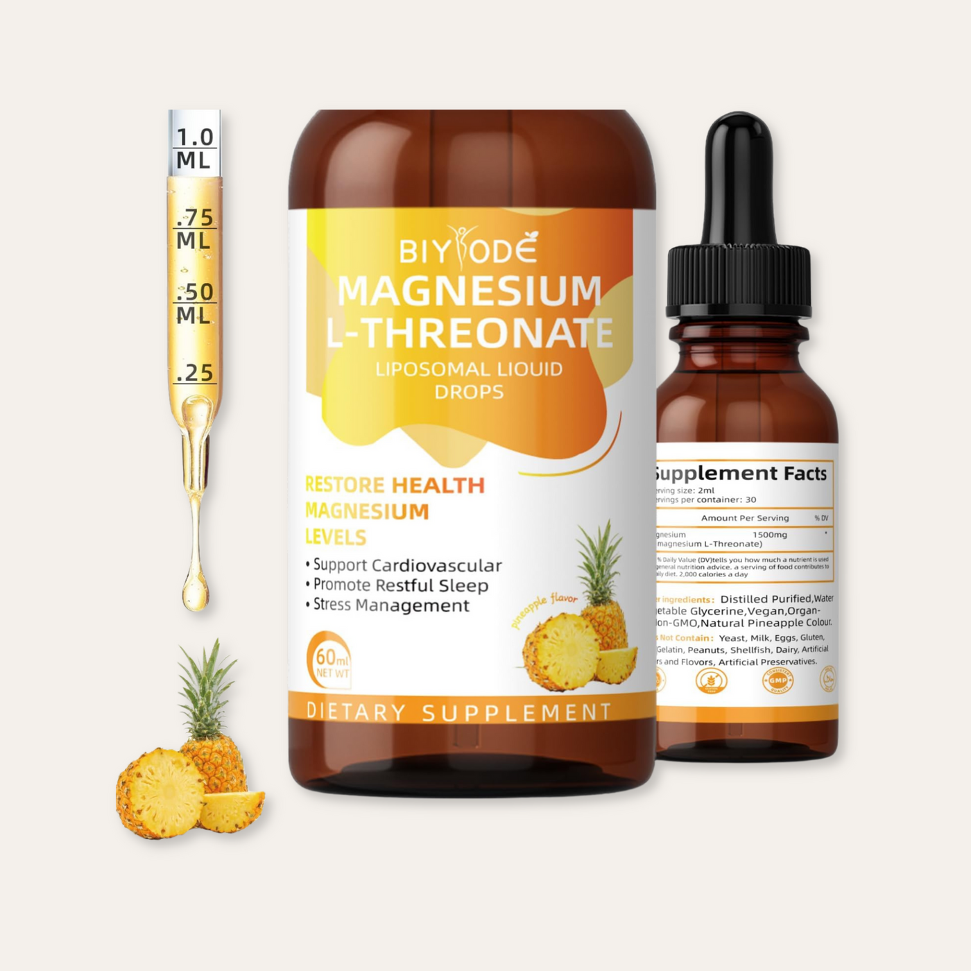 Biyode Magnesium L-Threonate Liquid Drops