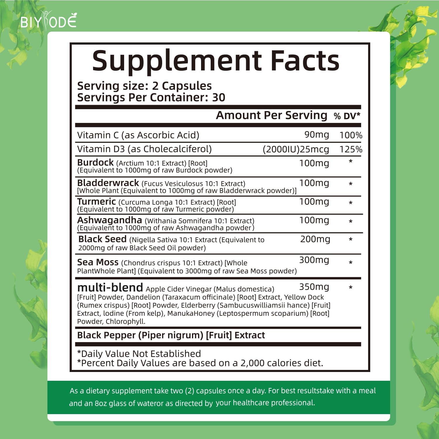 Biyode Sea Moss Capsules