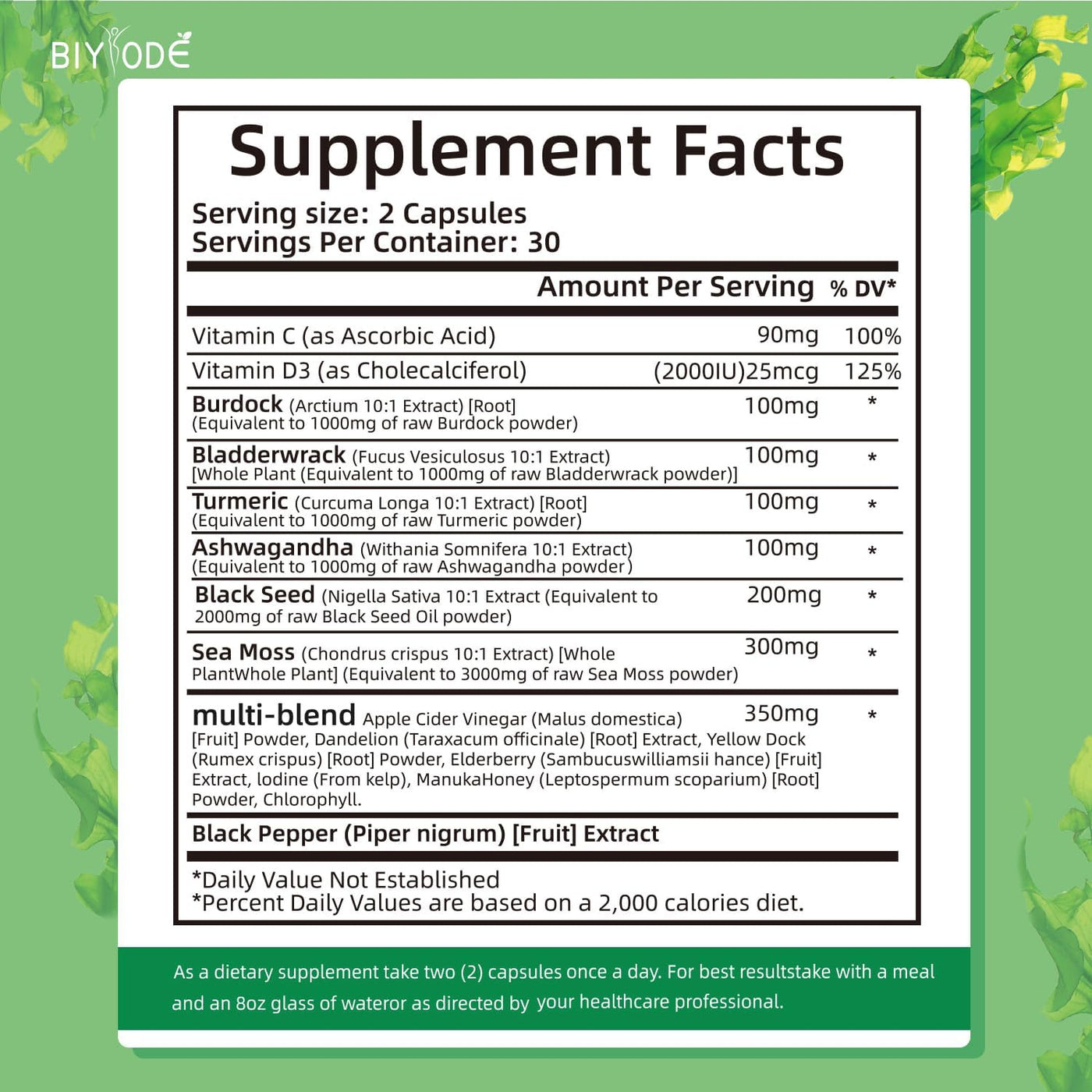 Biyode Sea Moss Capsules