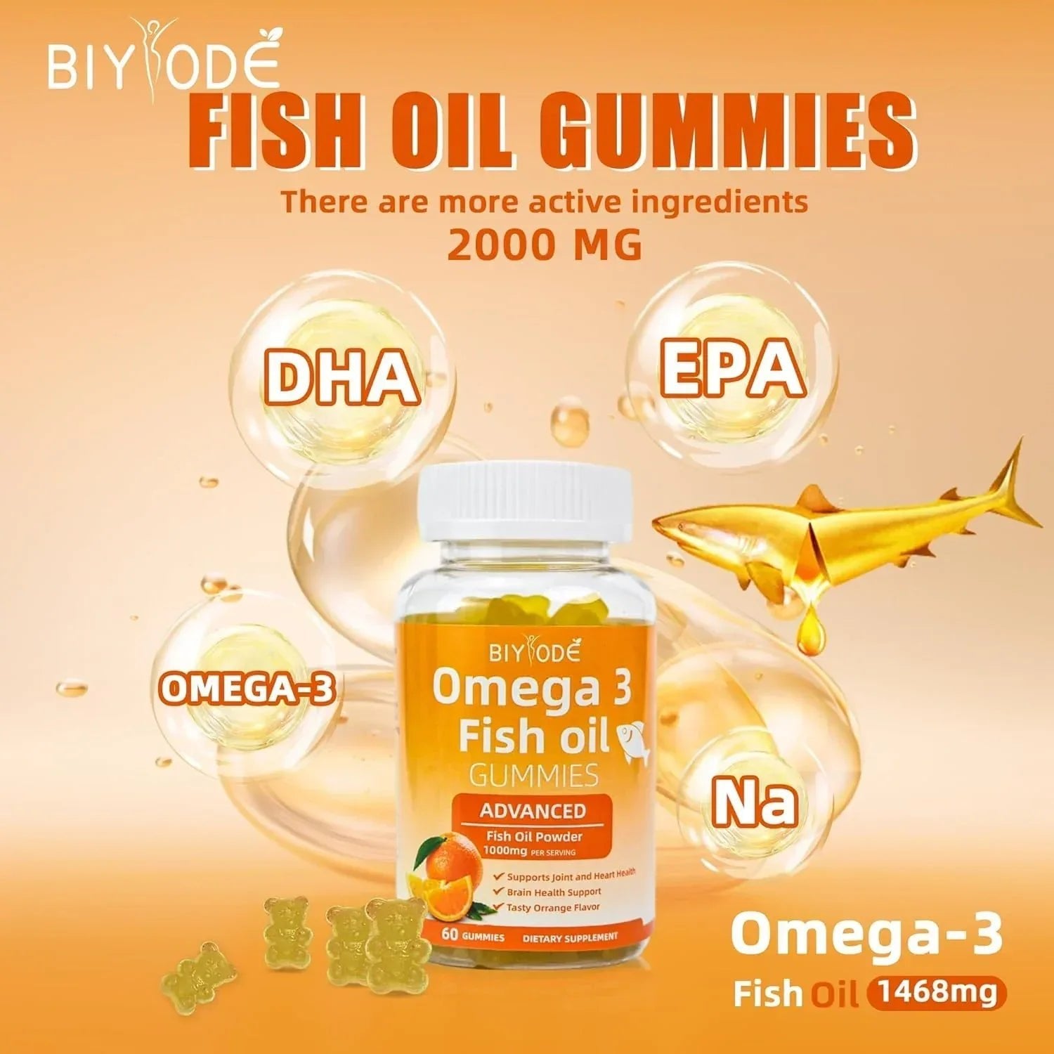 Biyode Omega - 3 Fish Oil Gummies - ELEMENTAFILL