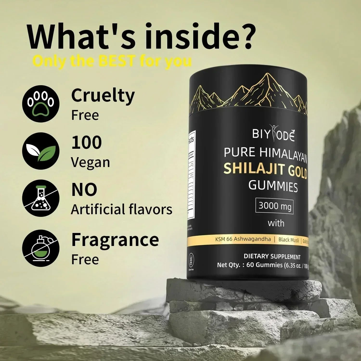 Biyode Pure Himalayan Shilajit Gummies - ELEMENTAFILL